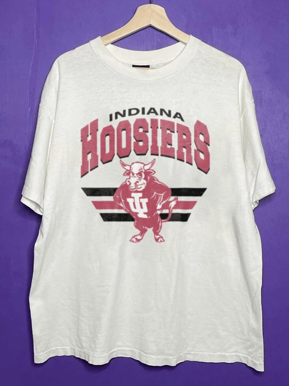 Vintage Indiana Hoosiers Football Logo Shirt, NCAA Indiana University Shirt Tee